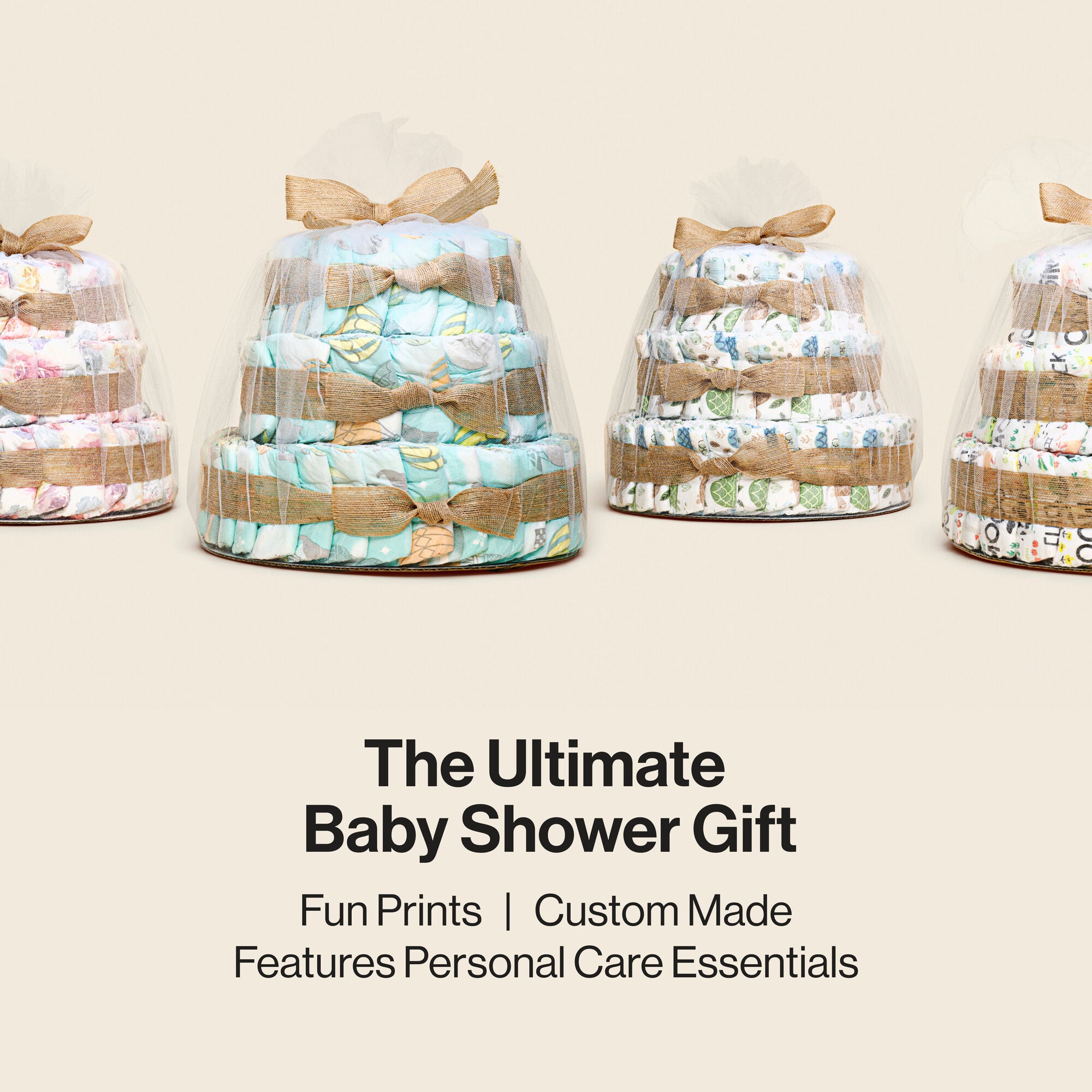 Alternative view of Diaper Cake, Barnyard Babies, Deluxe