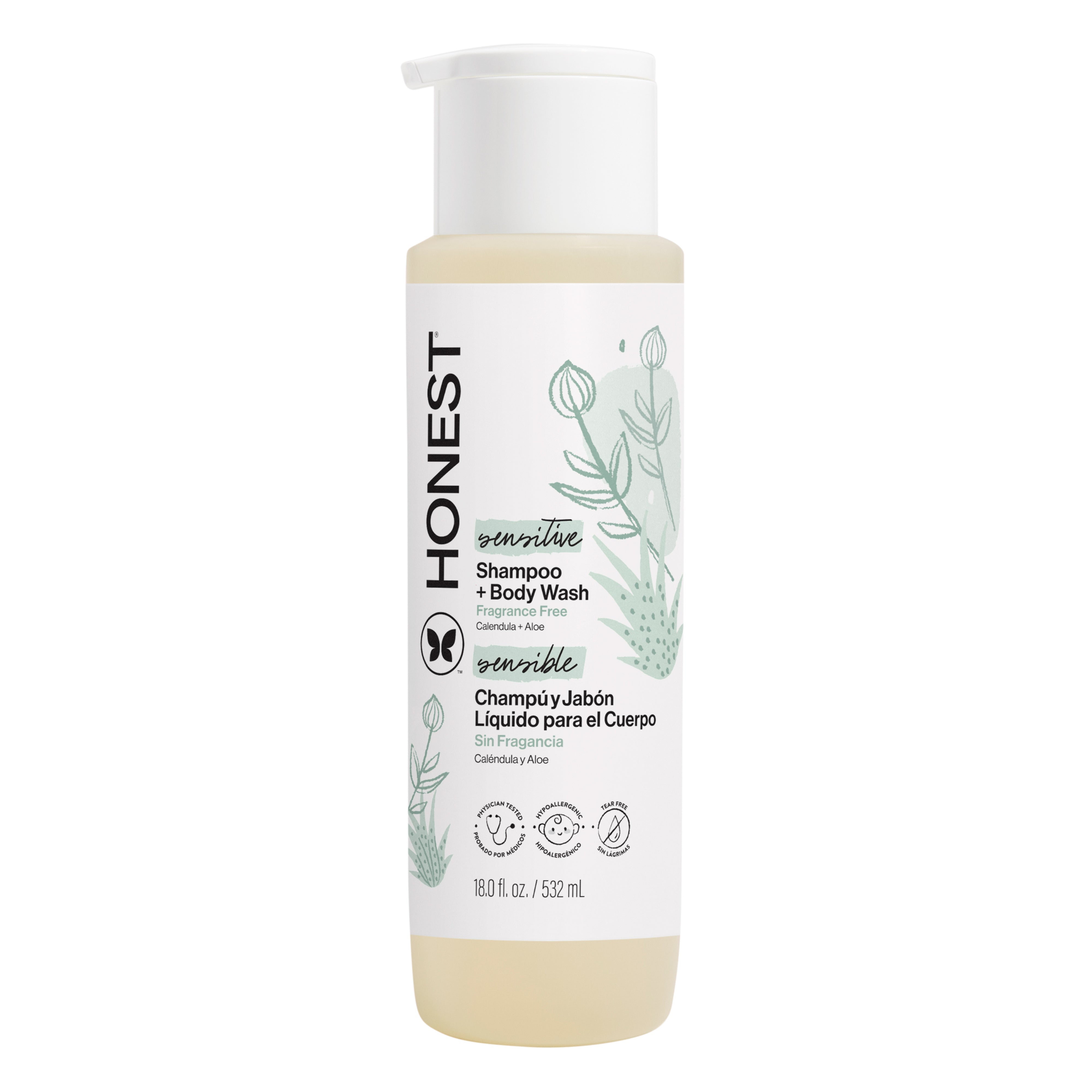 Shampoo + Body Wash, Value Size, Sensitive